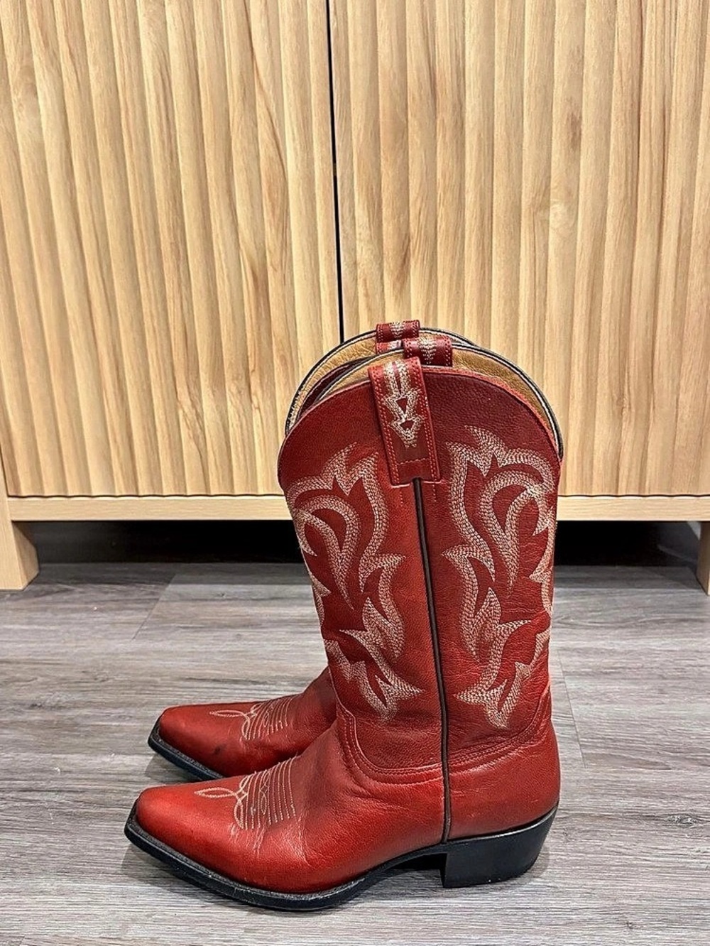 Shyanne Roper Red Embroidered Leather Boots